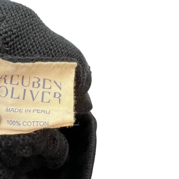 Reuben Oliver Cable Knit Pants Pull-On Cotton Sweater Black Size Small - Picture 11 of 12